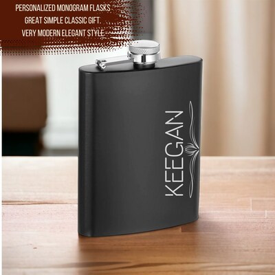 Urbalabs Personalized Modern Minimalist Flask Custom Logo Accessories For Men Worlds 8oz Customized Office, Happy Birthday Laser Engraved - image3